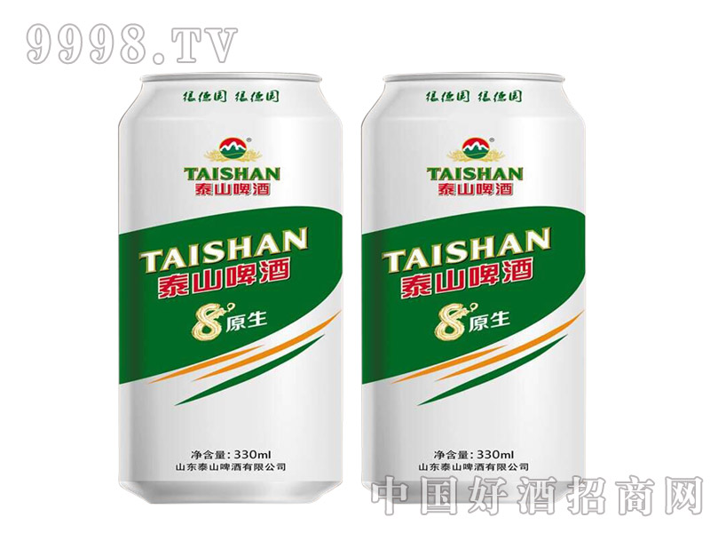 泰山8度原生啤酒330ML