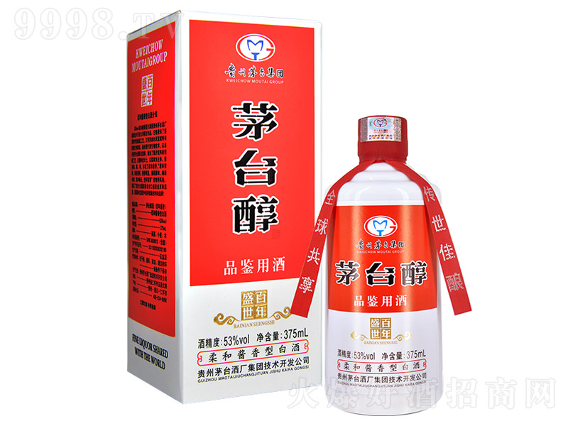 茅臺醇酒百年盛世柔和醬香型白酒【53°375ml】