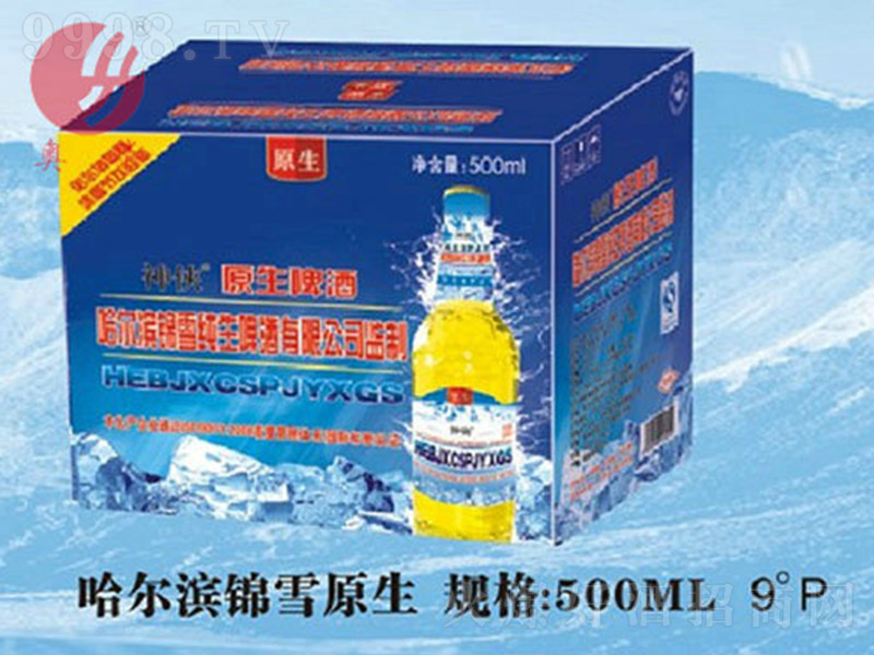 哈爾濱錦雪原生啤酒【9° 500ml】