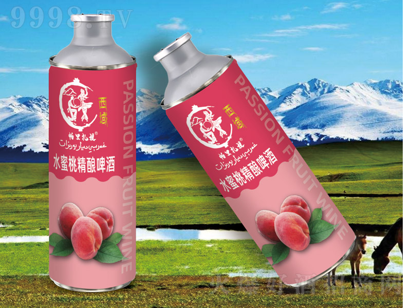 西域帕里扎提精釀小麥白啤水蜜桃味【11°9°1000ml】