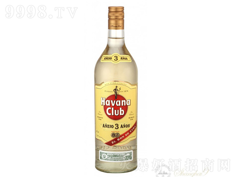 哈瓦那俱樂部朗姆酒3年750ml